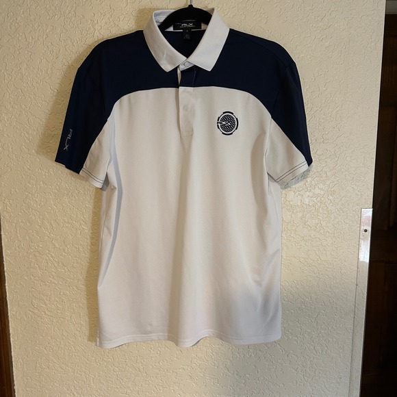 RLX Ralph Lauren Men's Golf Polo Shirt Size M Navy White Tailored Fit - Picture 4 of 12